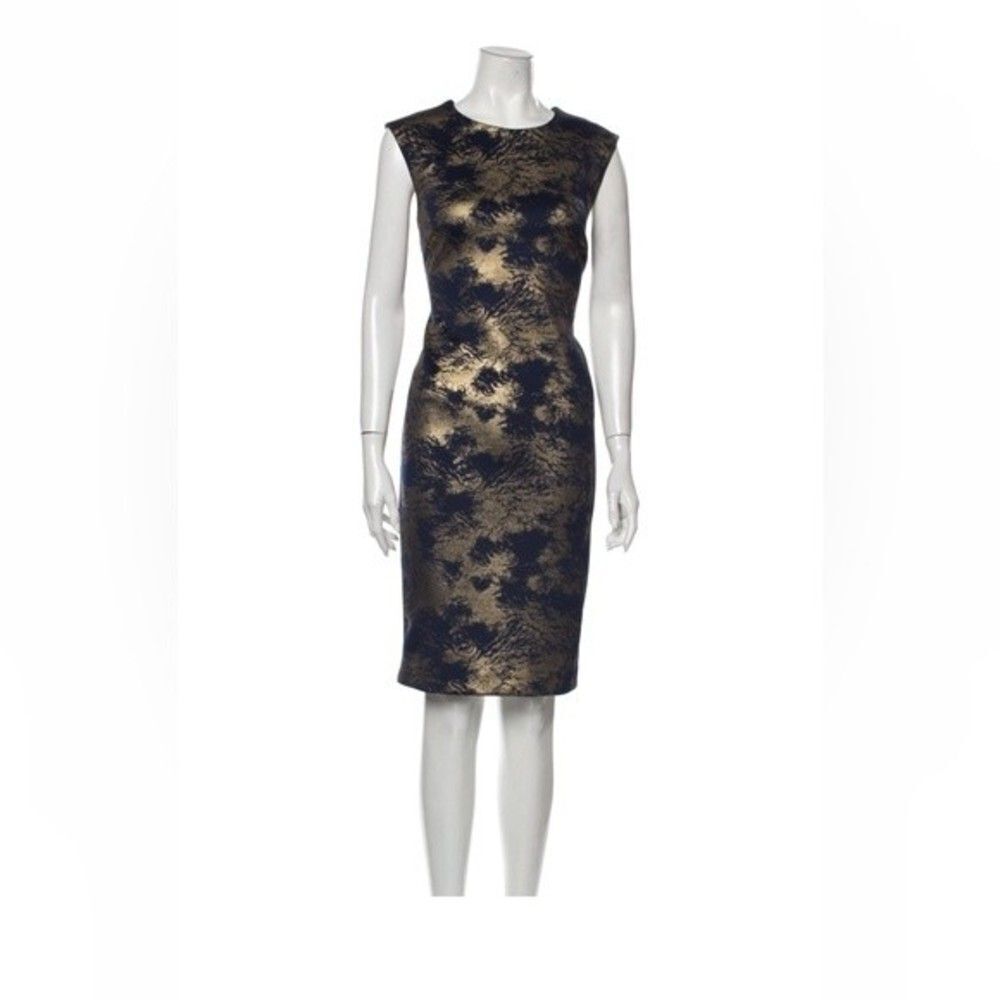 Philosophy di Lorenzo Serafini Blue Gold Gorgeous Dress Sz M